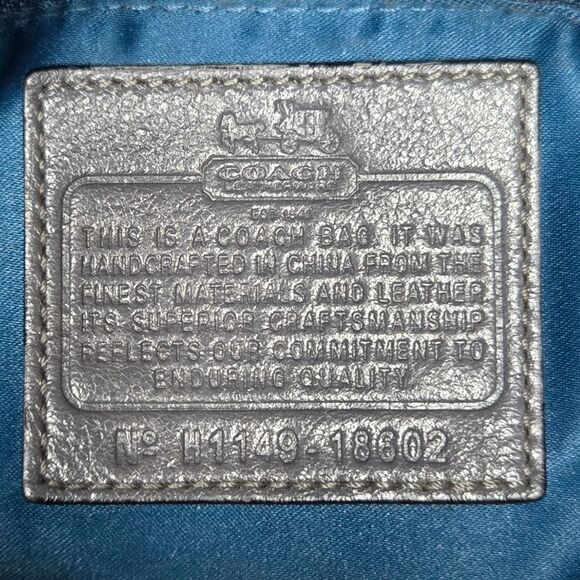 🐢 COACH Sophia.  Gray Croc Embossed Chain Link Versitile Bag - Picture 10 of 14